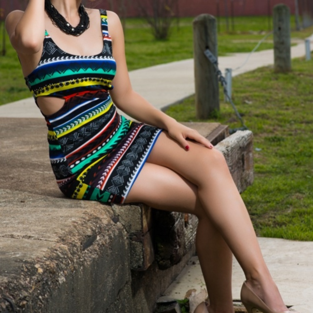 Multi-Color BodyHugging Dress ❤️